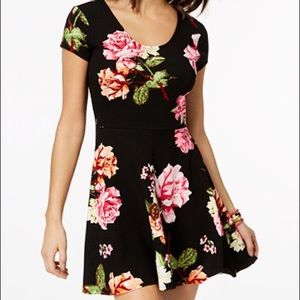 Planet Gold Floral Skater Dress